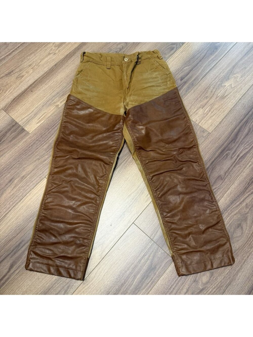 Saftbak Canvas Leather Brush Cover Pants Mens 31 in Brown Hunting Outdoor